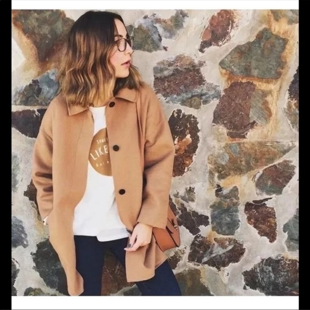 Zara Handmade Camel Coat cocoon size medium